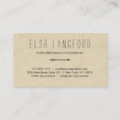 Rustiek aardachtig Boheems gewei ambacht Visitekaa Visitekaartje (Achterkant)