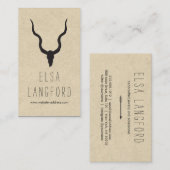 Rustiek aardachtig Boheems gewei ambacht Visitekaa Visitekaartje (Voorkant / Achterkant)