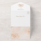 Rustiek aardeachtig bloemig Boho konijnenkonijn Ba All In One Uitnodiging (Buitenkant)