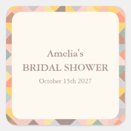 Rustiek aardeachtig Herfst Neutrals Aangepast Vrij Vierkante Sticker