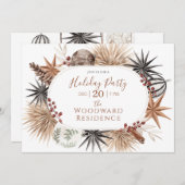 Rustiek aards feest kaart (Voorkant / Achterkant)