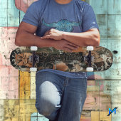 Rustiek Abstract met ingewikkelde graffiti lijn Persoonlijk Skateboard