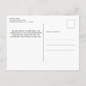 Rustiek Afstuderen Custom Artistic 3 Foto Aankondigingskaart (Achterkant)