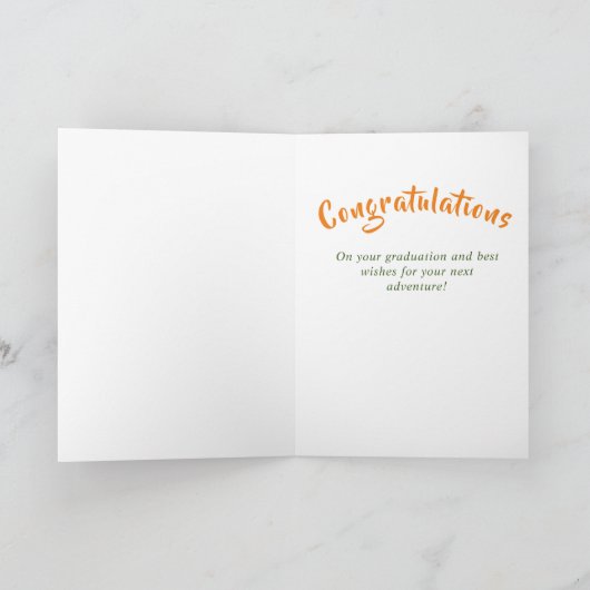 Rustiek Afstuderen Gefeliciteerd Floral Kaart (Binnen)