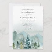 Rustiek alles in een berg bestemming bruiloft kaart (Voorkant)