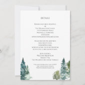 Rustiek alles in een berg bestemming bruiloft kaart (Achterkant)