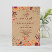 Rustiek alles in één herfstbloemenbruiloft in de H Kaart (Staand voorkant)