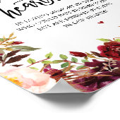 Rustiek Altijd In Onze Harten Herdenkingsbord Poster (Hoek)