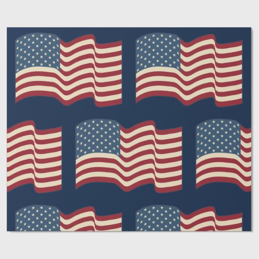 Rustiek Amerikaans Vlag Inpakpapier (Vlak)