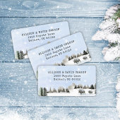 Rustiek Amerikaans West Kerstmis Retouradres Etiket