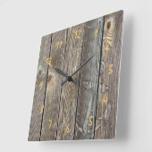 Rustiek anker en mooi authentiek ogend hout vierkante klok (Hoek)