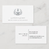 Rustiek anker logo visitekaartje (Voorkant / Achterkant)