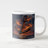 Rustiek anker met vuurlicht - Nautisch Zee Lover Grote Koffiekop (Rechts)