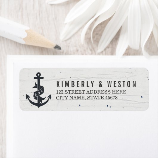 Rustiek Anker Monogram Retouradres Labels (Insitu)