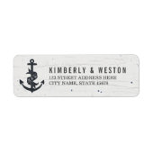 Rustiek Anker Monogram Retouradres Labels (Voorkant)