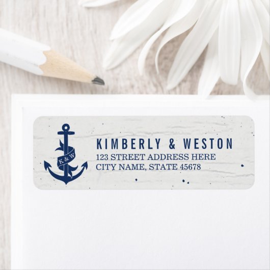 Rustiek Anker Monogram Retouradres Labels (Insitu)