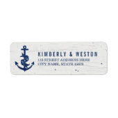 Rustiek Anker Monogram Retouradres Labels (Voorkant)
