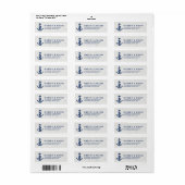 Rustiek Anker Monogram Retouradres Labels (Full Sheet)