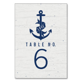 Rustiek Anker Tafelnummer Kaarten / Marine