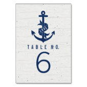 Rustiek Anker Tafelnummer Kaarten / Marine (Achterkant)