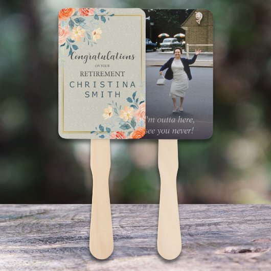 Rustiek Antiek Bloemen Waterverf Pensioen Party Handwaaier