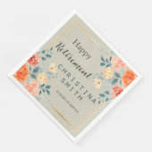 Rustiek Antiek Bloemen Waterverf Pensioen Party Servet (Hoek)