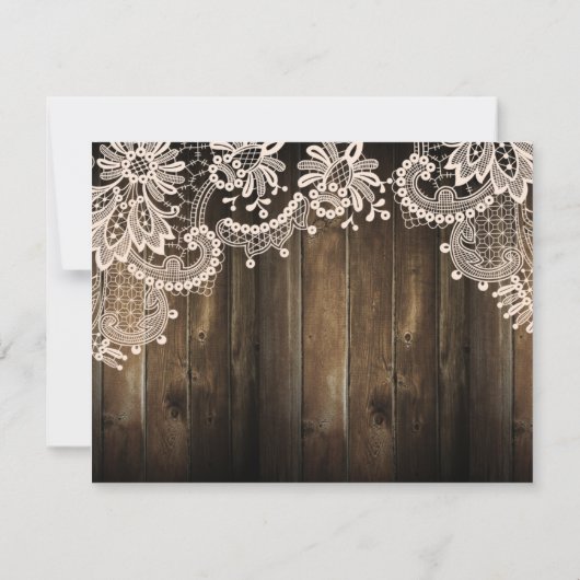 Rustiek Antiek Kant en Schuur Hout RSVP (Achterkant)