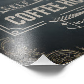 Rustiek Antiek Zwart en Bruin Koffiebar Foto Foto Afdruk (Hoek)