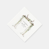 Rustiek Antler Country Boho Floral Monogram Servet (Hoek)