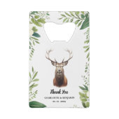 Rustiek Antler Floral Lijst bruiloft gunst Creditkaart Flessenopener (Achterkant)
