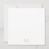 Rustiek Antler & Vine | Waterverf bruiloft uitnodi Kaart (Achterkant)