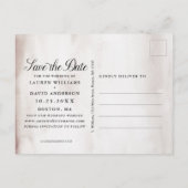 Rustiek Antlers Bourgondië Roze Bloemen Save the D Aankondigingskaart (Achterkant)