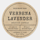 Rustiek Apotheker Ronde Kaarsenkruik Label (Voorkant)