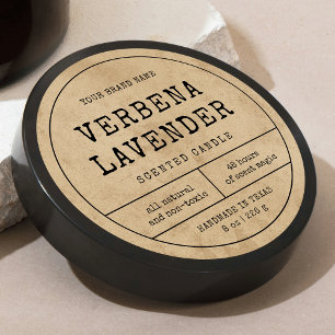 Rustiek  Apotheker Ronde Kaarsenkruik Label