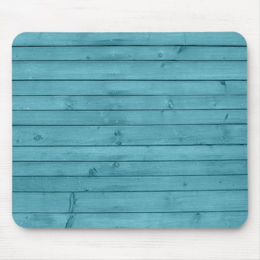 Rustiek Aqua Blue Blauwgroen Hout Muismat (Voorkant)