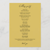 Rustiek Artistieke Zonnebloem Waterverf Art Programmakaart (Achterkant)