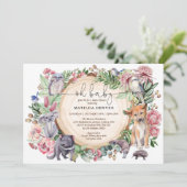 Rustiek Australië Inheemse Dieren Bloemen Baby sho Kaart (Staand voorkant)