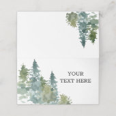 Rustiek Avontuur Baby shower Tafeltenten Plaatskaartje (Buitenkant ongevouwen)