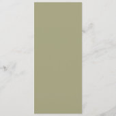 Rustiek Avontuur Berg Bos Bruiloft Menu (Achterkant)