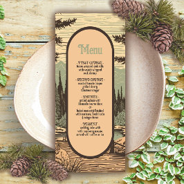 Rustiek Avontuur Berg Bos Bruiloft Menu