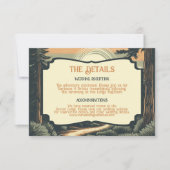 Rustiek Avontuur Berg Bos Trouwdetails Kaart (Voorkant)