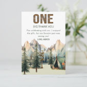 Rustiek Avontuur Happy Camper Bedankt Card (Staand voorkant)