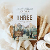 Rustiek Avontuur Happy Camper Derde Verjaardag Kaart