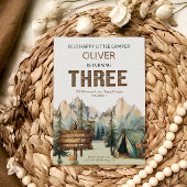 Rustiek Avontuur Happy Camper Derde Verjaardag Kaart