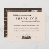 Rustiek Avontuur Thema Dank u Kaarten voor Douche (Voorkant / Achterkant)