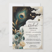 Rustiek Aziatisch Sky Cloud Peacock Vrijgezellenfe Kaart (Voorkant)