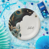 Rustiek Aziatisch Sky Cloud Peacock Vrijgezellenfe Papieren Bordje (Feest)