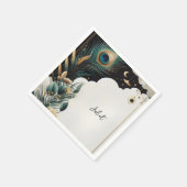 Rustiek Aziatisch Sky Cloud Peacock Vrijgezellenfe Servet (Hoek)