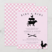 Rustiek Baby shower | Barbecue Kaart (Voorkant / Achterkant)