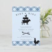 Rustiek Baby shower | Barbecue Kaart (Staand voorkant)